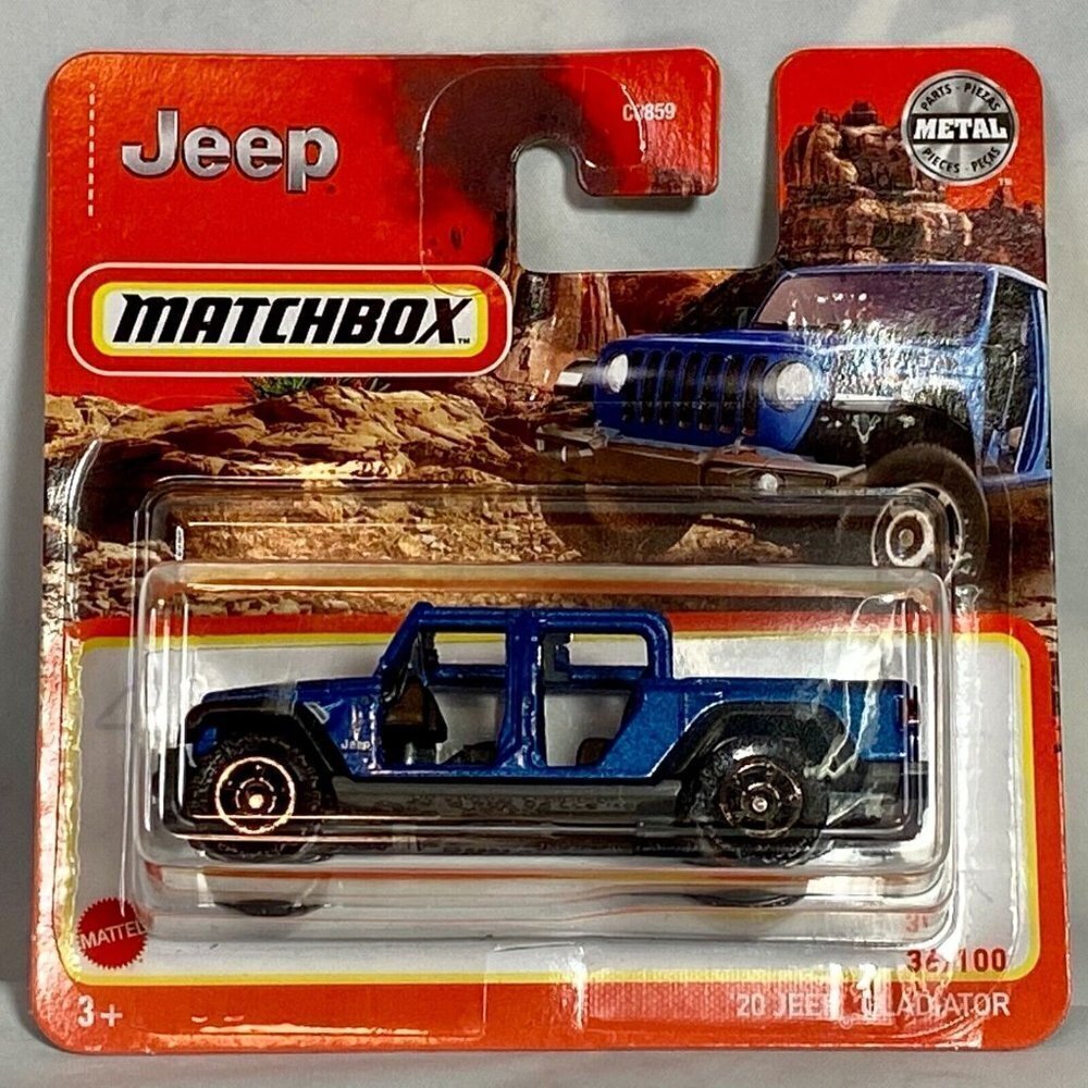 Matchbox Jeep Rubicon '20 Jeep Gladiator 36/100 Blue 1/64 (Short Card)‎ NIP 2022